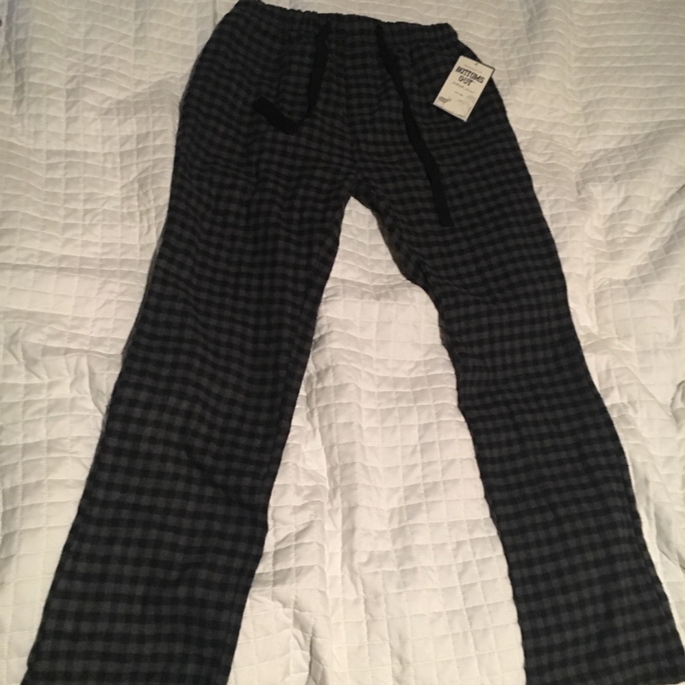 Plaid fleece pajama pants NWT by bottoms out